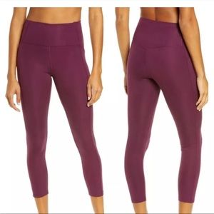 Girlfriend Collective Compressive Leggings Womens Large Plum High-Rise Pockets